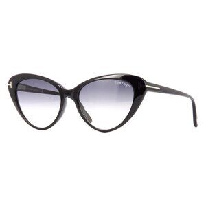 New TOM FORD Harlow Black Cat Eye FT0869/S 01B Sunglasses Women